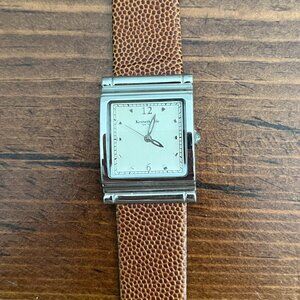 Kenneth Cole Watch - Women's Stainless Steel Square Watch Face - Genuine Leather
